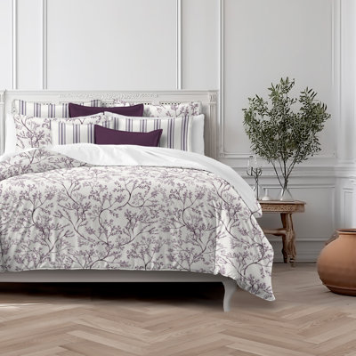 Tinsley Plum Cotton Coverlet Set