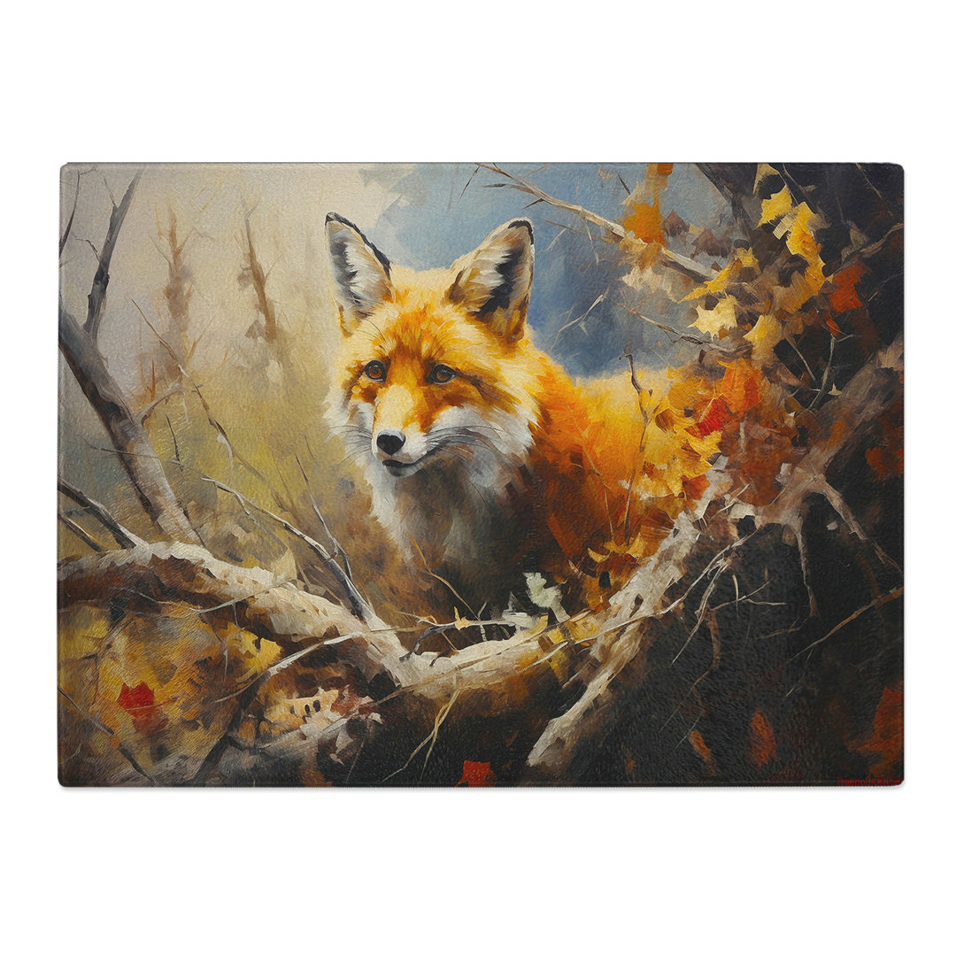 Fox Contemporary  Glass Chopping Board