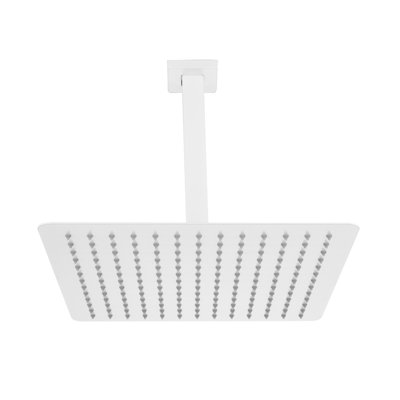 Rainfall Style Shower Head 304 Stainless Steel - Self-cleaning, 12x12x10, White, Bathroom Elegance Ultra-thin Showerhead Rainfall, Self, Stylish Upgrade