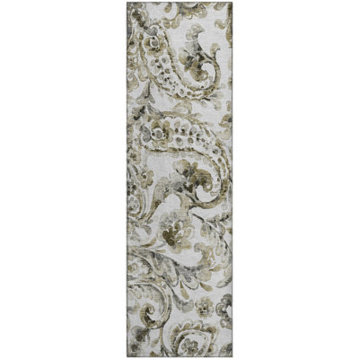 Premium Machine Washable Prisco Brown Rug