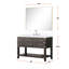 Meuble-lavabo simple.   Comptoir en quartz, ensemble de robinet et miroir-200029361-200029366
