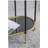 48.5x16.5x50" 3-layer metal coffee table with black gold mirror frame