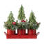 21"L Christmas Potted Triple Trees Centerpiece Or Table Tree