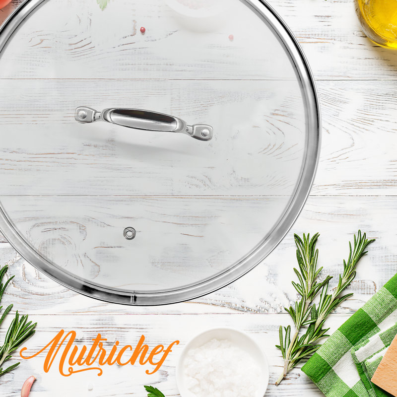 Couvercles et couvercles de batterie de cuisine - Couvercles en verre trempé transparent (Fonctionne avec le modèle: Ncsp20)
