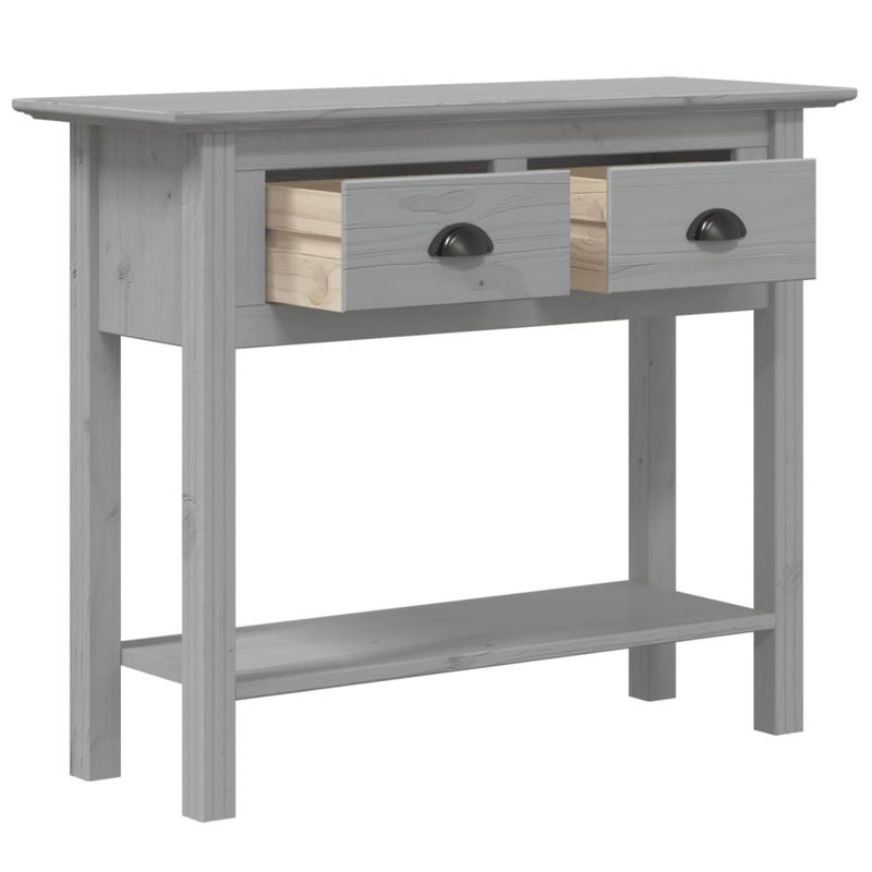 Posen 90cm Solid Wood Console Table, Grey, Grey