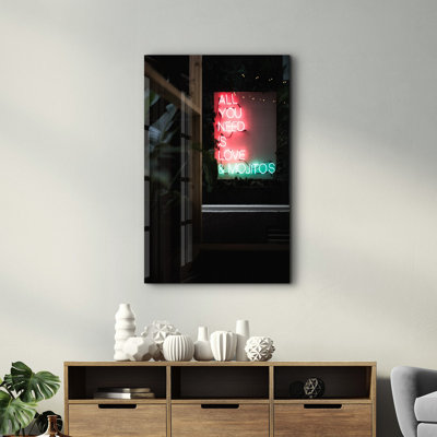 Élégante peinture murale en verre trempé de 13,8 po x 21,7 po | 100% verre trempé, épaisseur: 0,16 pouce | Imprimé UV pour des couleurs éclatantes | Parfait pour la décoration intérieure, le salon et les espaces de bureau