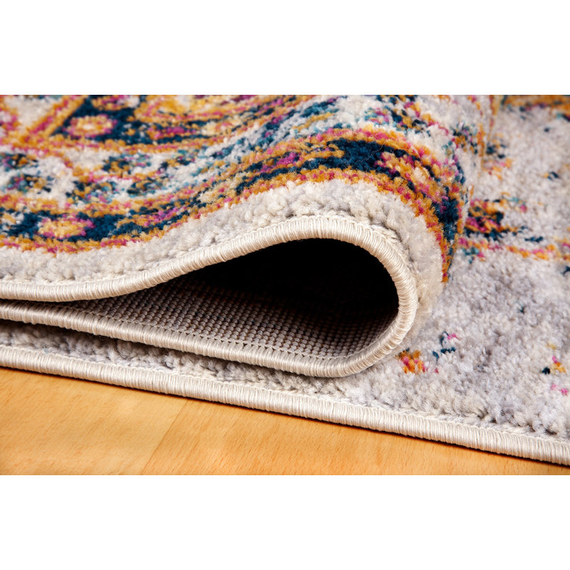 Tapis oriental lilas / orange, Rectangle 6 pi 7 po x 9 pi 2 po
