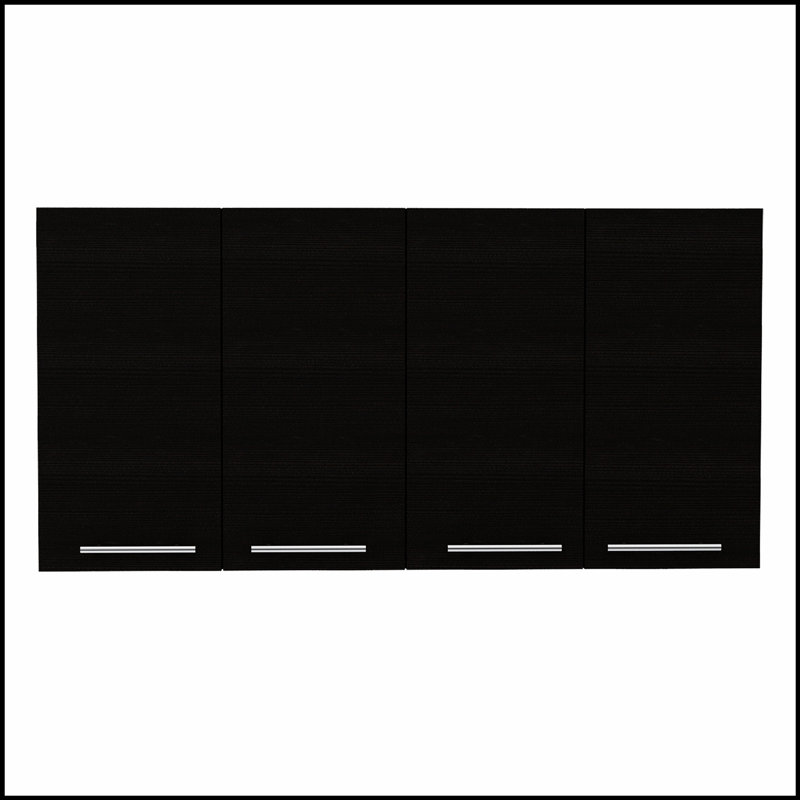 Armoire murale rectangulaire à quatre portes battantes Stockton, de conception moderne avec beaucoup de rangement et de fabrication durable pour divers décors.