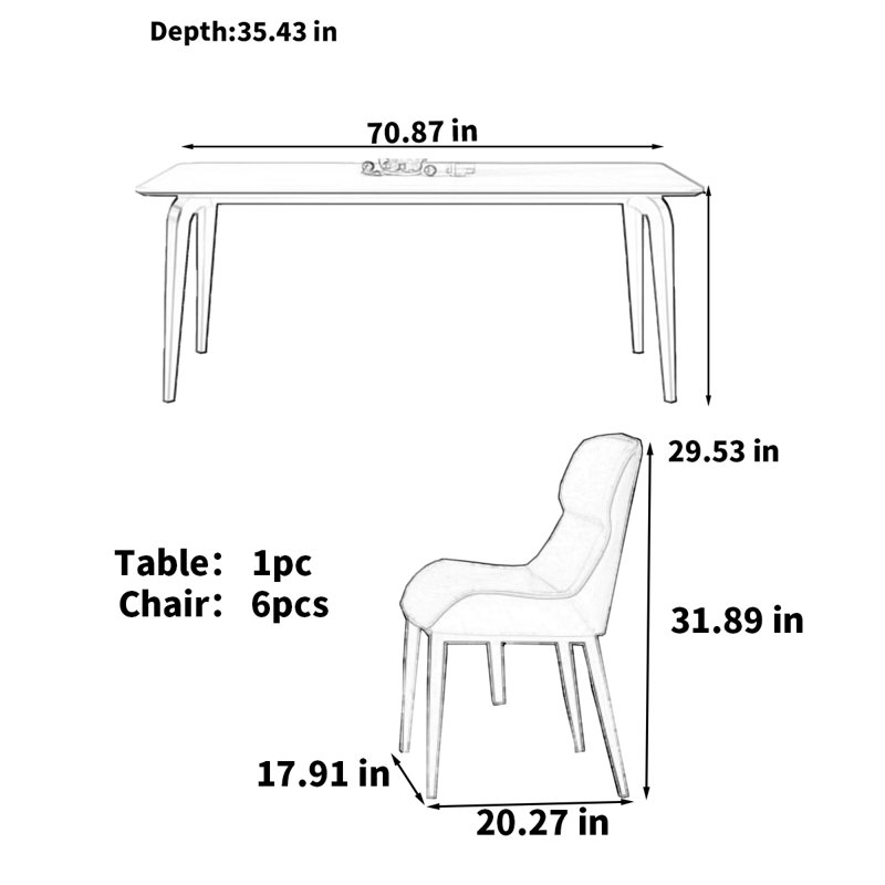Meshea, 29.53"H x 70.87"L x 35.43"W