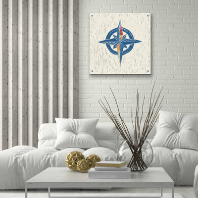 «Nautical Collage I on Linen» par Courtney Prahl, art mural en verre acrylique