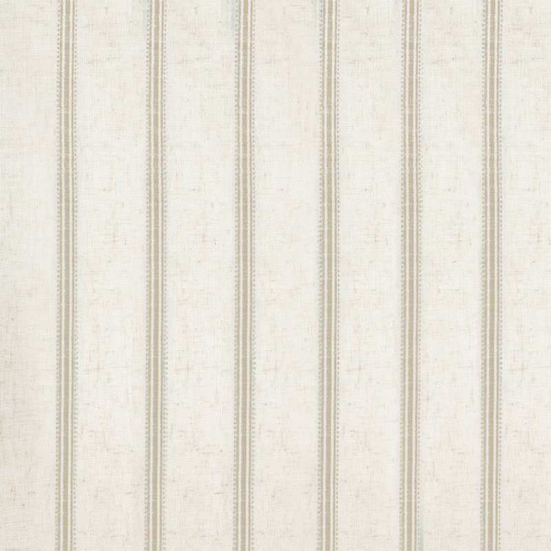 Cantonnière de cuisine à rayures verticales à double couche Mudge Farmhouse, L 52 po x L 14 po, Beige brun clair