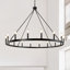 Grand lustre à roulettes à 16 lumières de style bougie Moomal