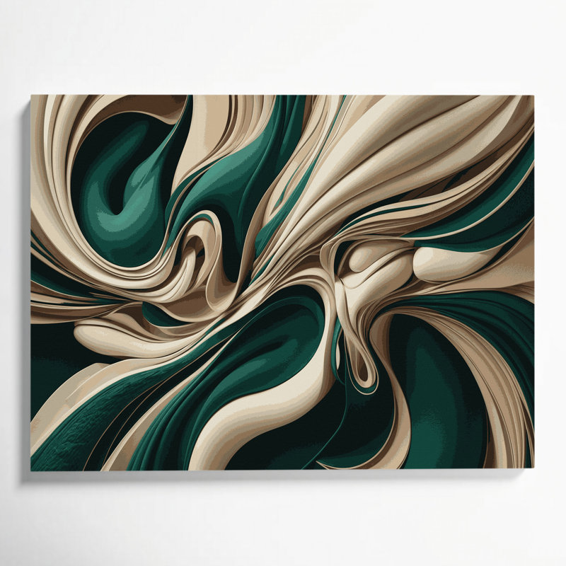 Art mural sur toile Biomorphic Abstraction 1, H 20 po x l 30 po