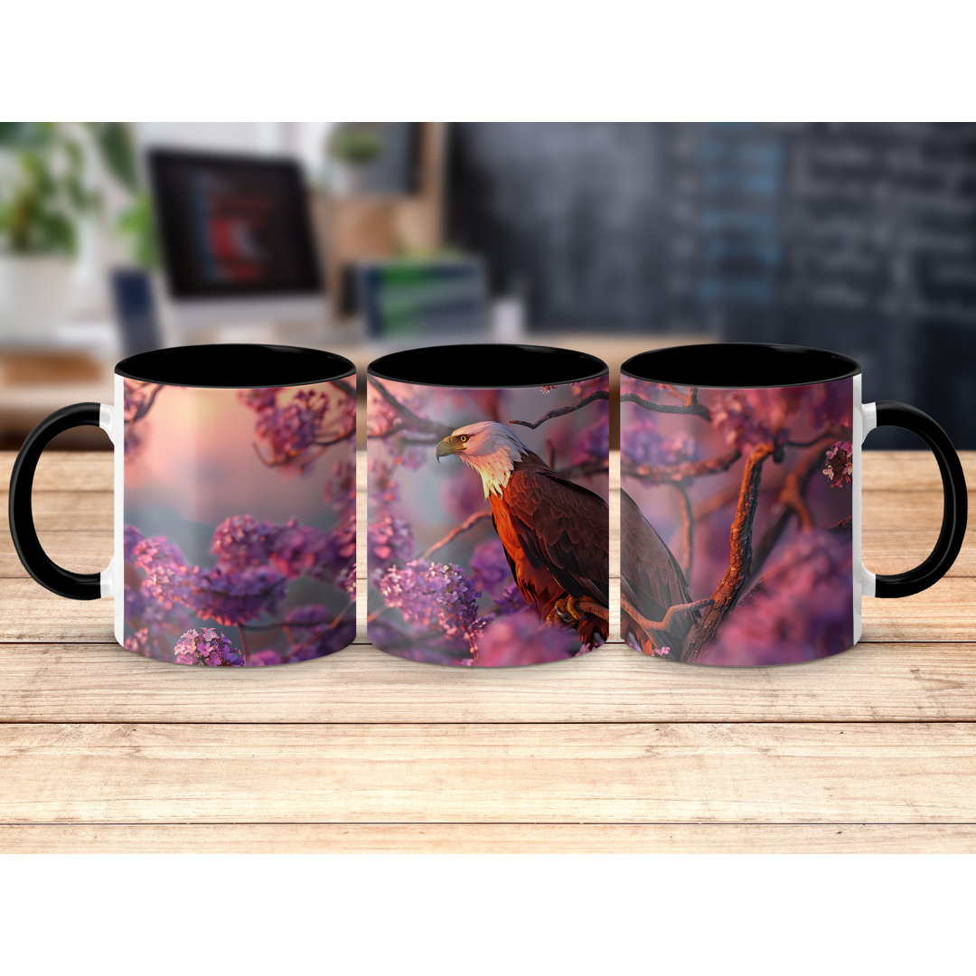 Set of 2 Realistic Animal Design 11oz Accent Mugs – Ceramic Coffee Cups with a Black Handle and Interior