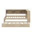 Lit de jour simple avec lit gigogne, armoires et port USB-601462266