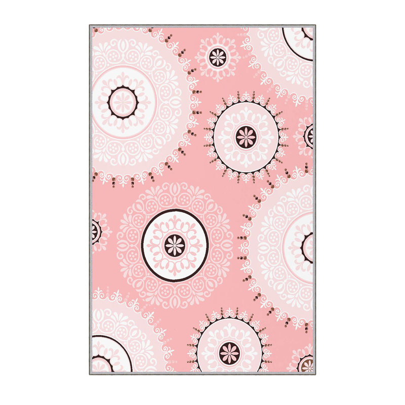 Elegant 3D Printed Area Rug, 4.6 x 7.2 ft | 100% Polyester, 0.31 in Pile Height, Antibacterial | Non-Slip PVC Felt Dot Underside, Machine Washable, Perfect for Living Room or Bedroom, Durable & Stylish Design