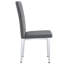 Élégant ensemble de 6 chaises de salle à manger grises avec une structure en métal exquise et des chaises sans accoudoirs à dossier, 6 supports tendance-480143190-480143191-480143193