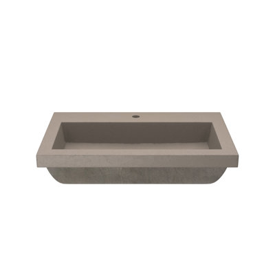 NativeStone Trough Concrete Drop-In Sink