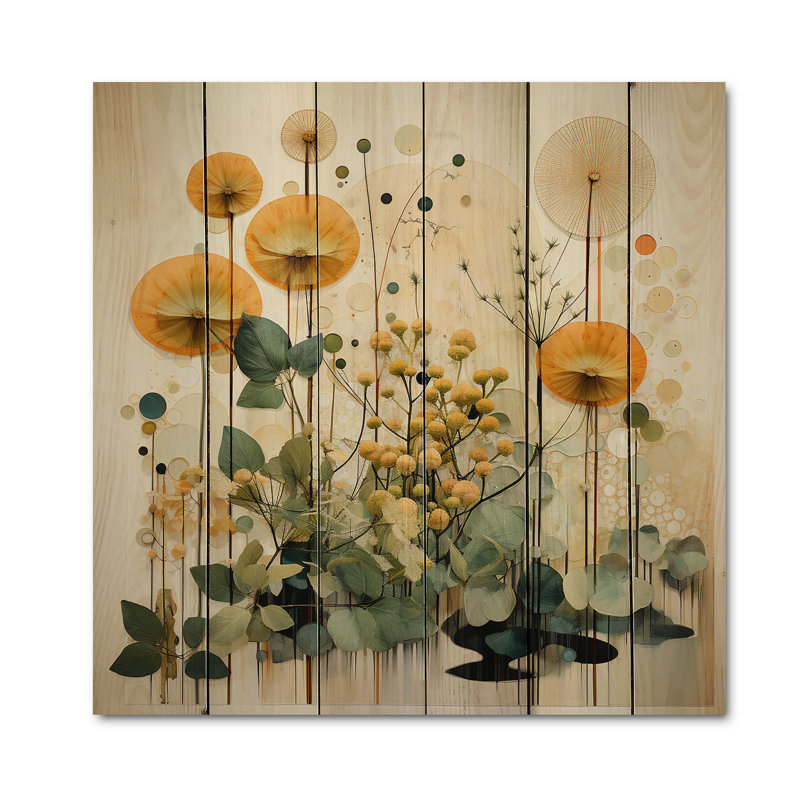 «Kaw Green Orange Harmonious Balance I» sur impression sur bois, H 30 po x l 30 po x P 0,78 po