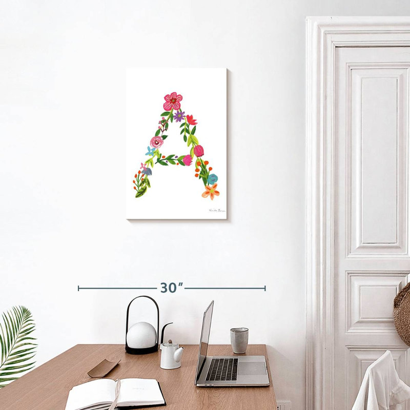 Keiri Floral Alphabet Letter I, 24" H x 16" W