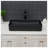 Hewei 13.5'' Black Ceramic Rectangular Vessel Bathroom Sink