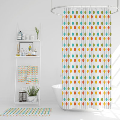 Mid Century Blue, Yellow And Red