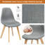 Chaise d'appoint rembourrée grise Hoff