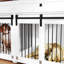 Meuble pour chien en bois de 63 pouces avec 2 tiroirs, double chenil avec cloison et porte coulissante, cage pour animaux résistante à l'eau pour plusieurs chiens, enclos intérieur pour animaux rustique
