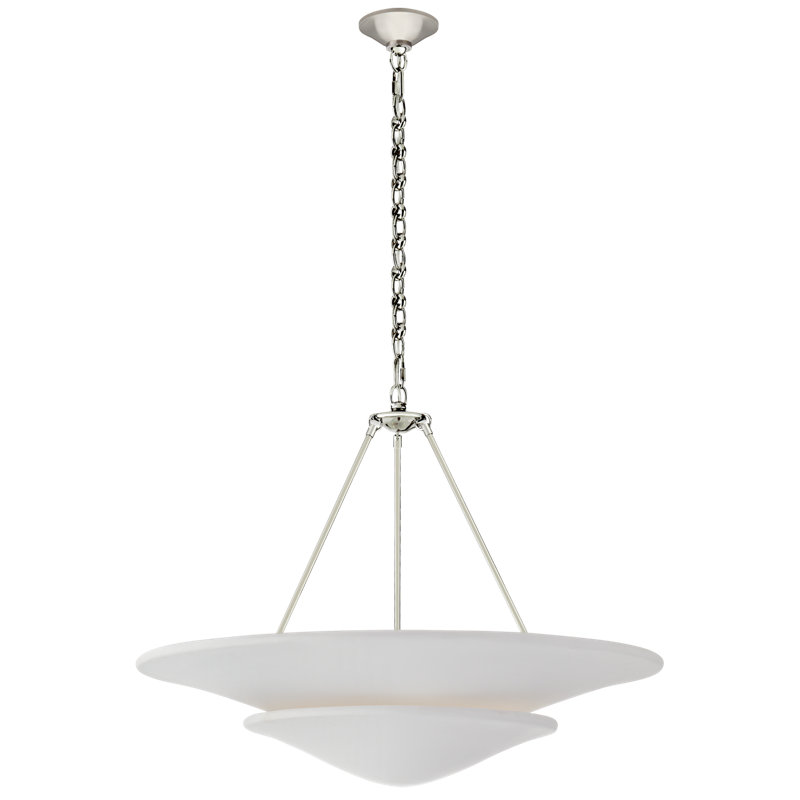AERIN Mollino Large Tiered Chandelier, Polished Nickel