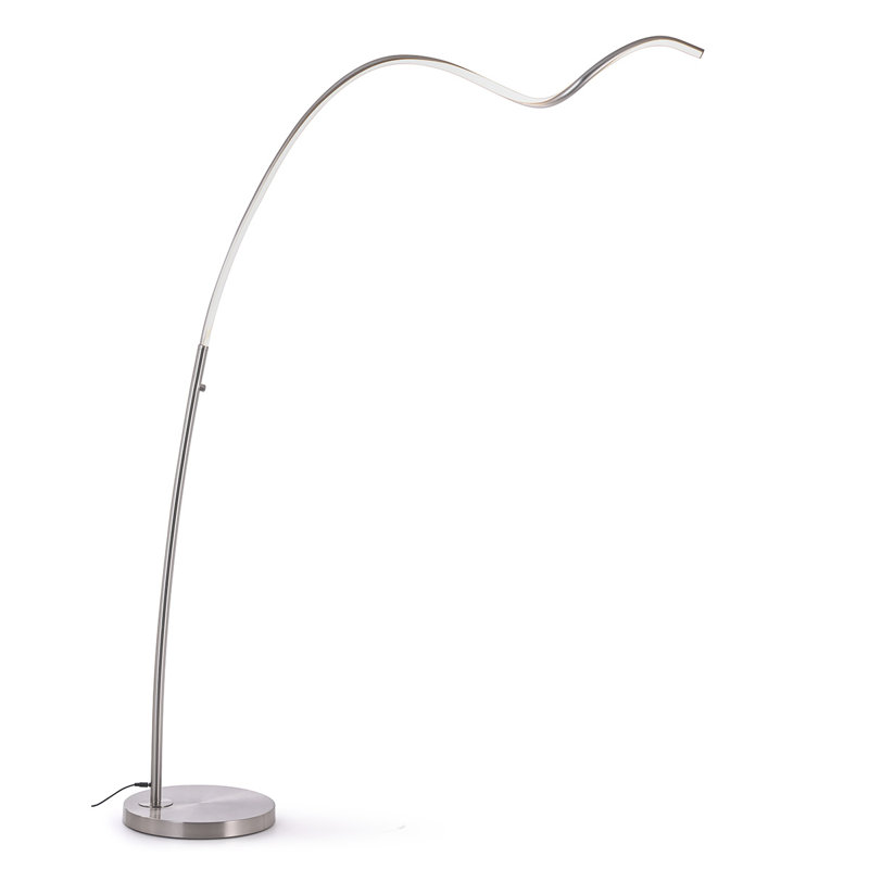 Chanequa 79'' LED Arched Floor Lamp, Brushed Nickel