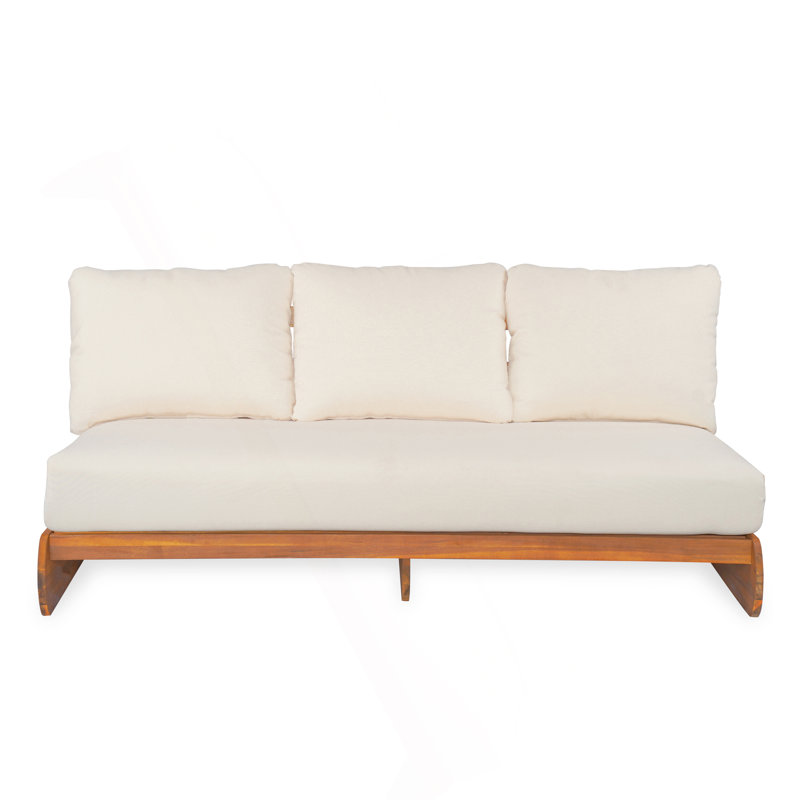 Paresseux d'extérieur 3 places en acacia, Beige