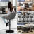Eastway Swivel Upholstered Adjustable Height Counter Stool with Metal Frame-2039254755