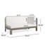 BANC DE COIN B -VA BRAVA AVEC TABLE BASSE, BLANC