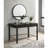 Black 2-Drawer Vanity Desk Makeup Table