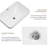 Ceramic Round Above-Counter Bathroom Sink With Grey Patterns, Easy To Clean And Durable Art Basin-123638427