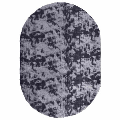 Shaggy Rug High Pile NAVARRA Dark Grey Polyester