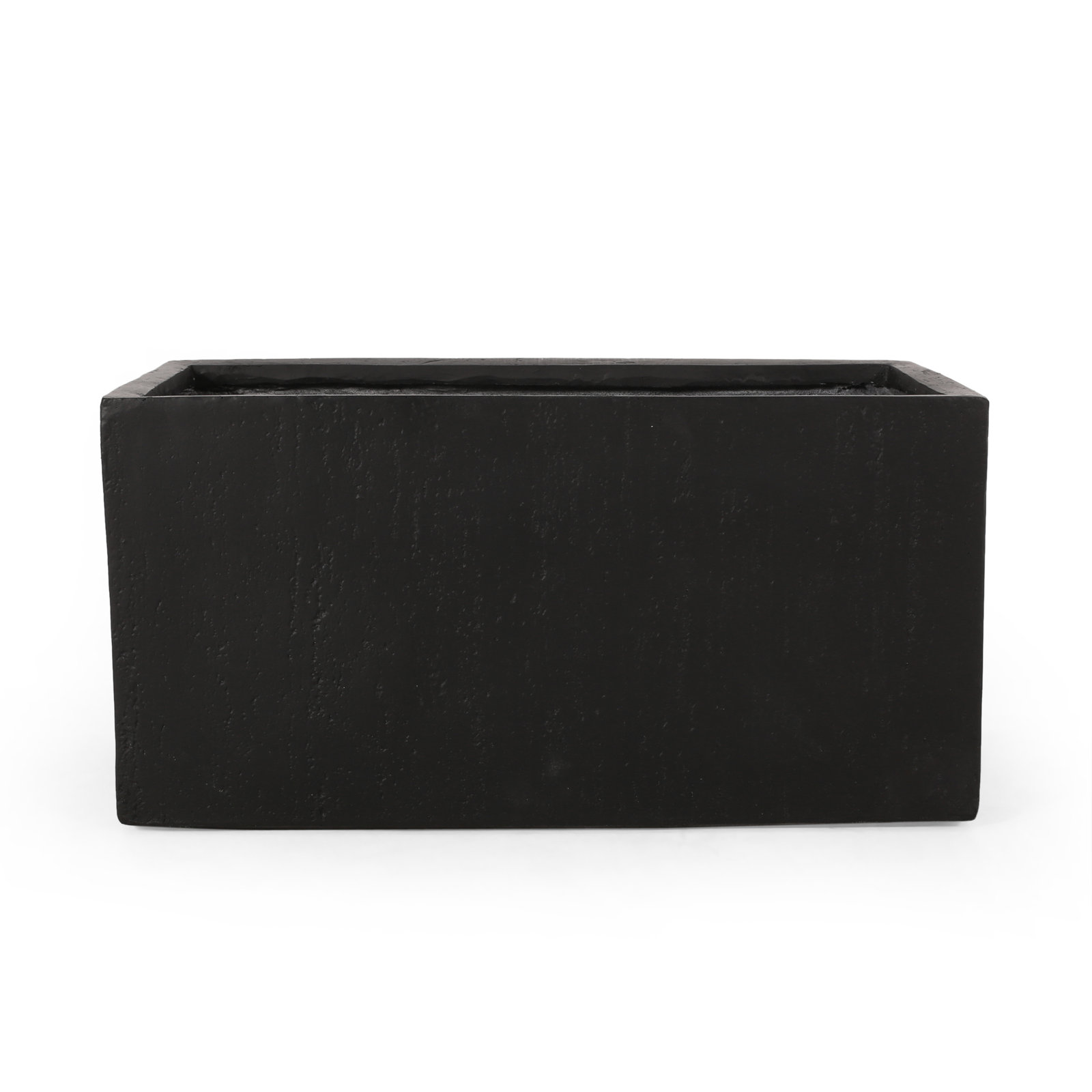 Pot Planter, Black, 16" H x 31.25" W x 15.75" D, 1