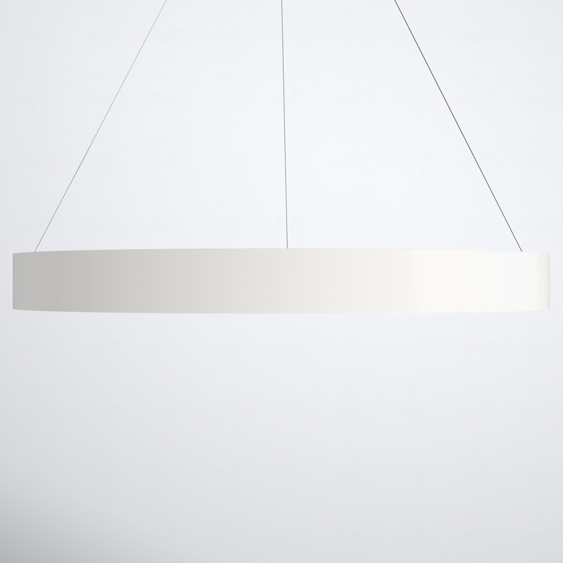 Romain 1 - Light LED Pendant, White, 4" H x 43" W x 43" D