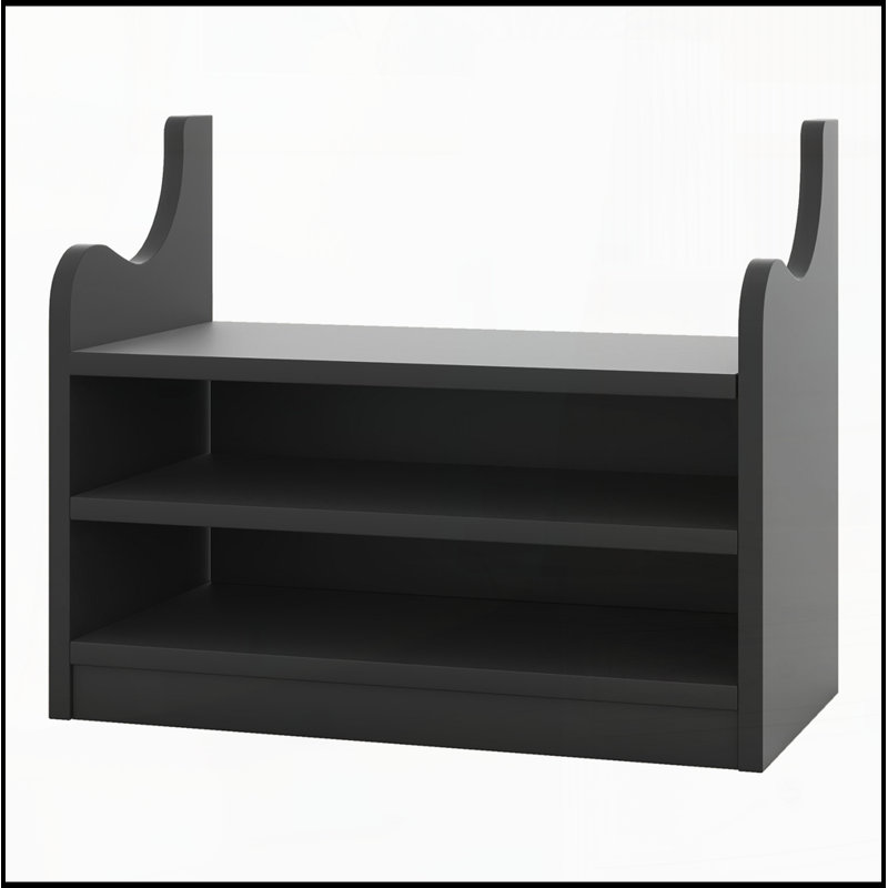 4-in-1 Hall Tree with Storage and 7 Hooks, Multiple Functions Hallway Coat Rack with Storage Drawers and Cabinet, Black