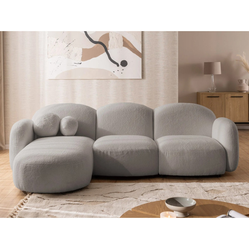 Nuvola Sectional, Left-Hand Facing, Light Grey