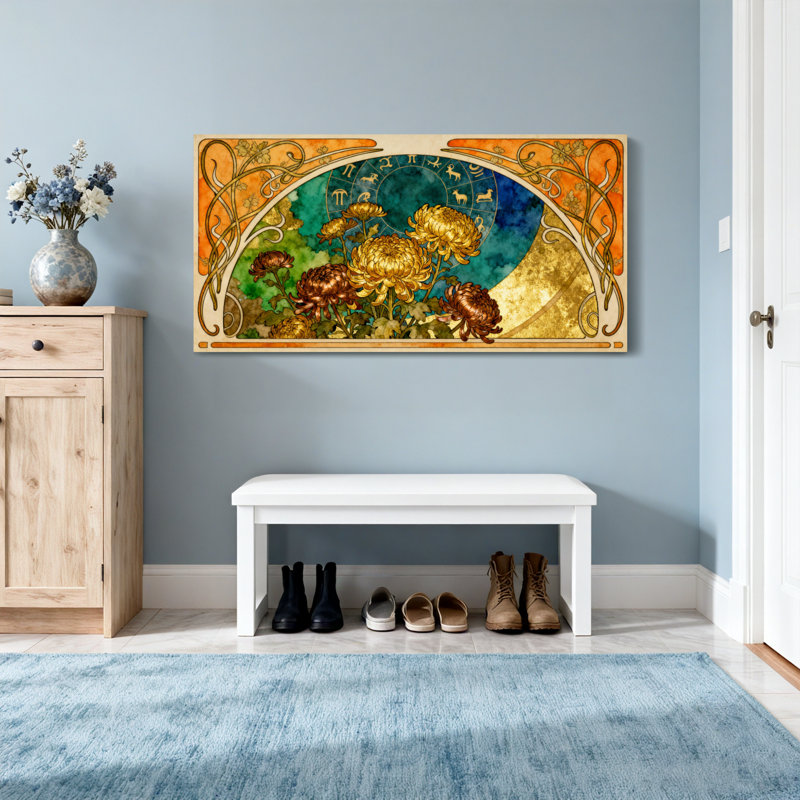 Impression sur toile Fashion Art Nouveau, H 20 po x l 40 po