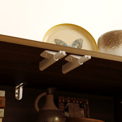 Cabinet audio avec lumière chaude - porte en verre trempé, 4 tablettes