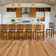Chic Slat Back Wooden Counter Stools with Upholstered Seats