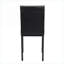 Bureau d'écriture 2pc Ensemble de chaises, plateau en faux marbre, structure en métal noir pour petits espaces | Noir | Métal