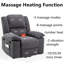 Fauteuil inclinable électrique Power Lift avec massage et chauffage-30910740