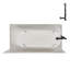 Baignoire en alcôve en acrylique blanc brillant avec drain externe 60 po x 30 po Streamline-101698984
