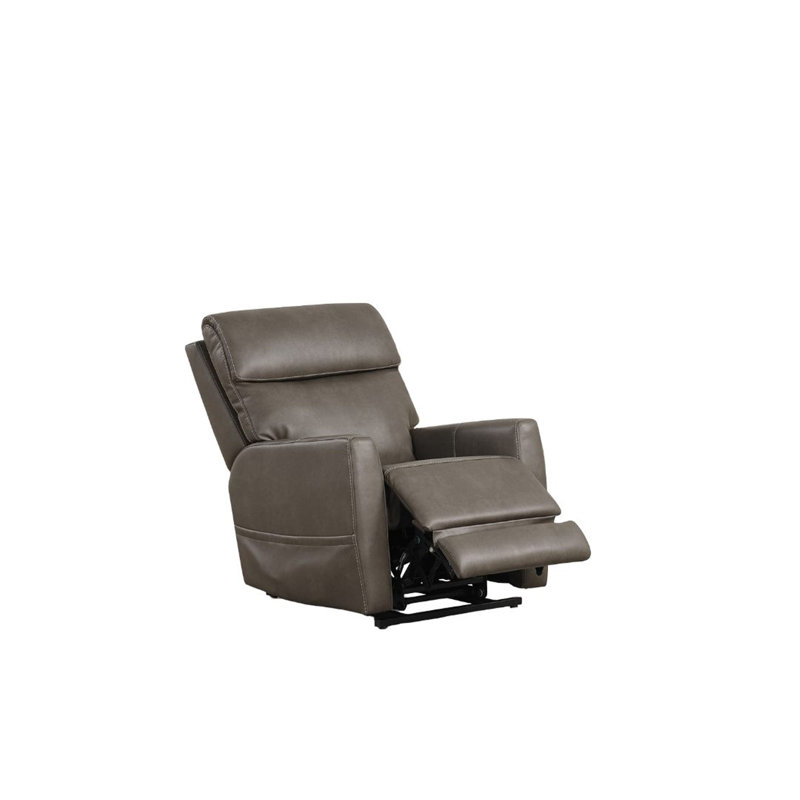 Contemporary Style Lift Chair Extendable Footrest USB Port Lift Button Wired Controller Gray Finish Primary Living Room