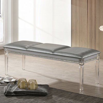 Banc antique classique argenté 1pc
