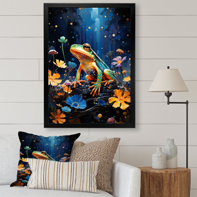 «Orange Frog on Glass Effect I», reproduction sur toile