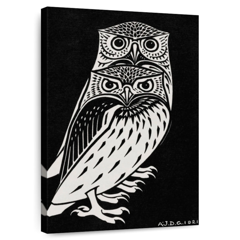 Brampt Two Owls 1921, 36" H x 24" W